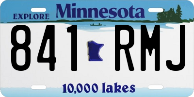 MN license plate 841RMJ