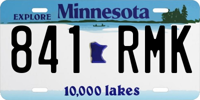 MN license plate 841RMK