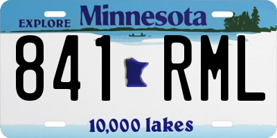 MN license plate 841RML