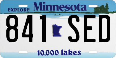 MN license plate 841SED
