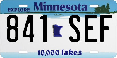 MN license plate 841SEF