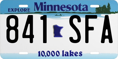 MN license plate 841SFA