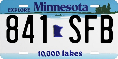 MN license plate 841SFB