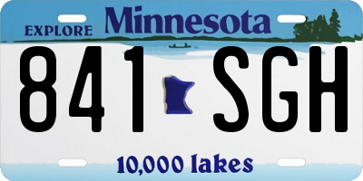 MN license plate 841SGH