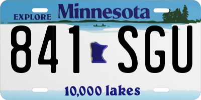 MN license plate 841SGU