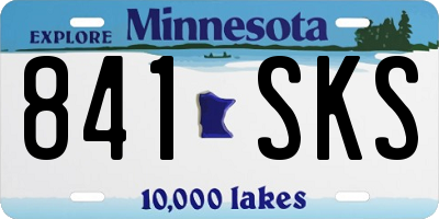 MN license plate 841SKS