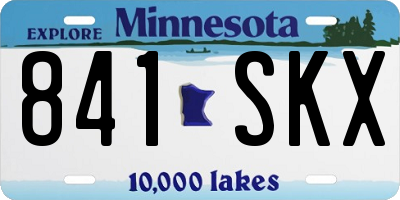 MN license plate 841SKX