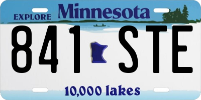 MN license plate 841STE