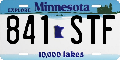 MN license plate 841STF