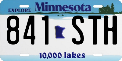 MN license plate 841STH
