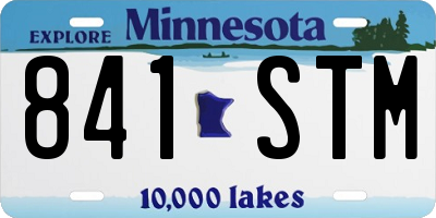MN license plate 841STM