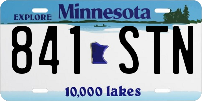 MN license plate 841STN