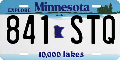 MN license plate 841STQ