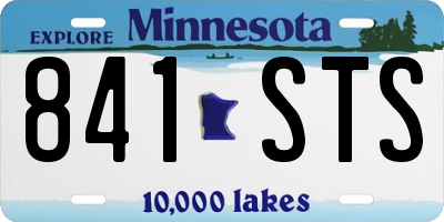 MN license plate 841STS