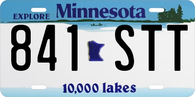 MN license plate 841STT