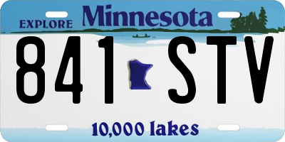 MN license plate 841STV