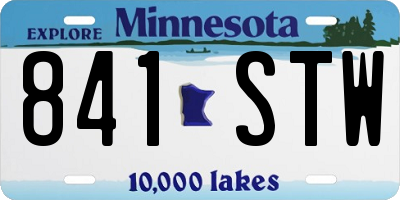 MN license plate 841STW