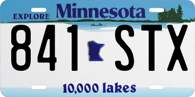 MN license plate 841STX