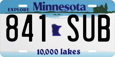 MN license plate 841SUB