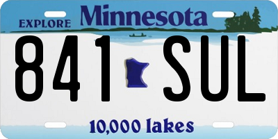 MN license plate 841SUL