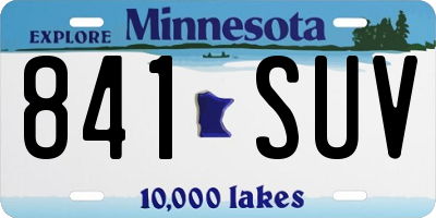 MN license plate 841SUV