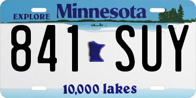 MN license plate 841SUY