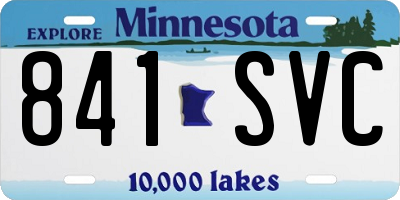 MN license plate 841SVC