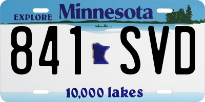 MN license plate 841SVD