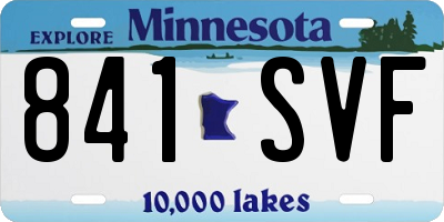 MN license plate 841SVF
