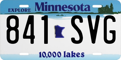 MN license plate 841SVG