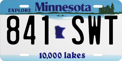 MN license plate 841SWT