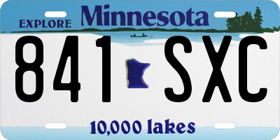 MN license plate 841SXC