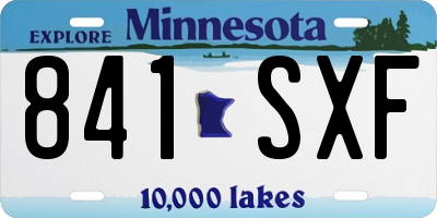 MN license plate 841SXF