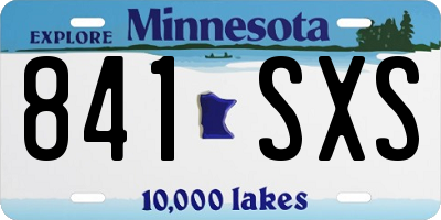 MN license plate 841SXS