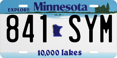 MN license plate 841SYM