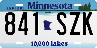 MN license plate 841SZK