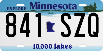 MN license plate 841SZQ