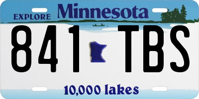 MN license plate 841TBS