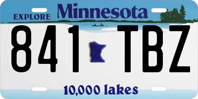 MN license plate 841TBZ