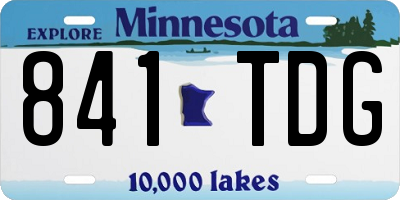 MN license plate 841TDG