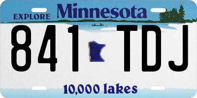 MN license plate 841TDJ