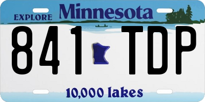 MN license plate 841TDP
