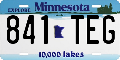 MN license plate 841TEG