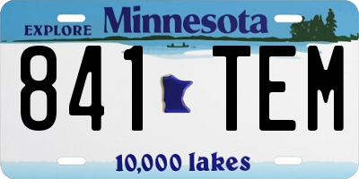 MN license plate 841TEM