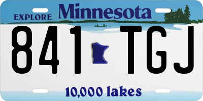 MN license plate 841TGJ