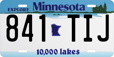 MN license plate 841TIJ