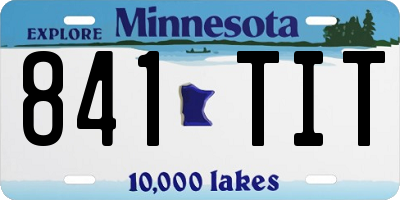 MN license plate 841TIT