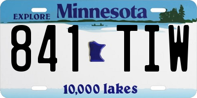 MN license plate 841TIW
