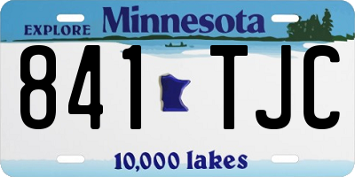 MN license plate 841TJC