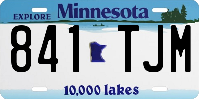 MN license plate 841TJM